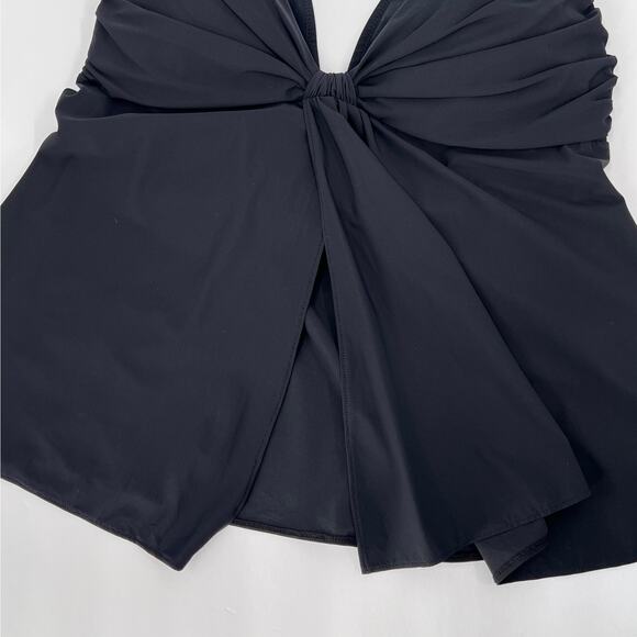 GOTTEX Vintage Tankini Top Womens 14 Black Tie Neck Halter Deadstock Bikini NEW - Picture 10 of 10